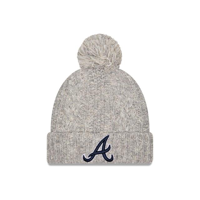 Atlanta Braves Shimmer Pom Knit Hat Male Product Image