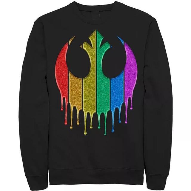 Mens Star Wars Pride Rebel Rainbow Glitter Logo Sweatshirt Product Image