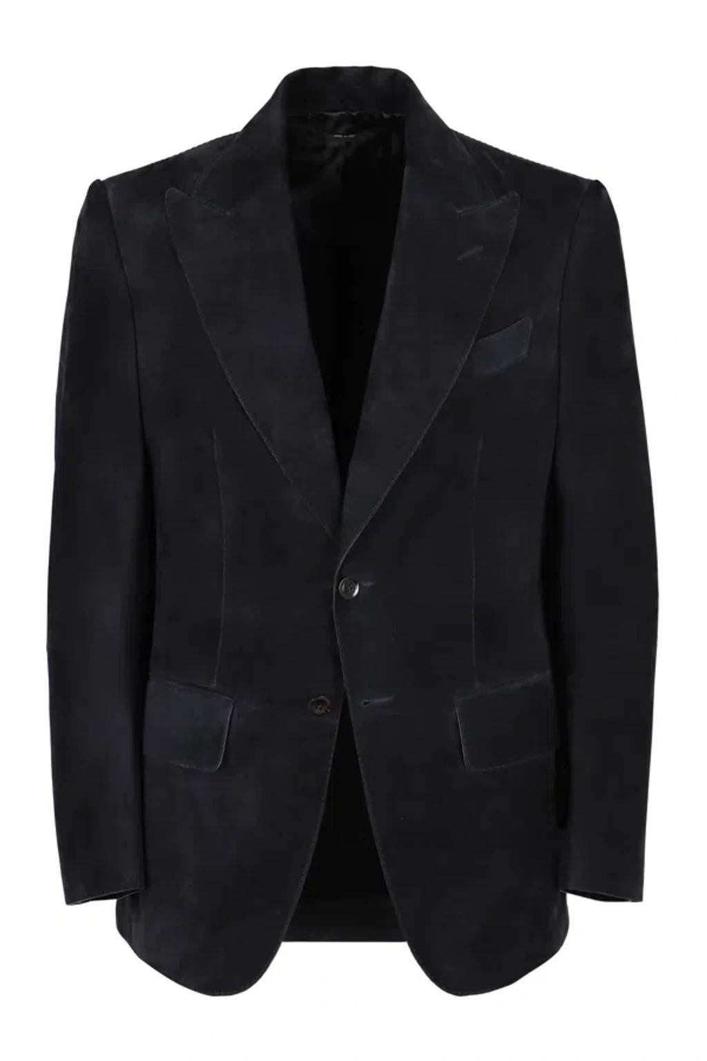 Single Breasted Sartorial Blazer In Blue Product Image