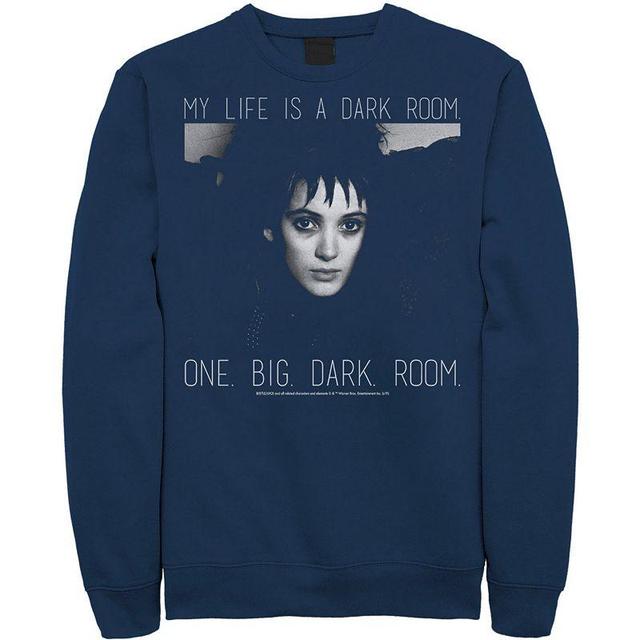 Mens Beetlejuice Lydias Dark Room Black And White Sweatshirt Blue Product Image