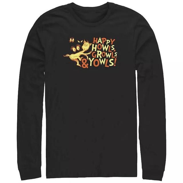 Mens Dr. Seuss Happy Howls Growls And Youwls Long Sleeve Graphic Tee Product Image