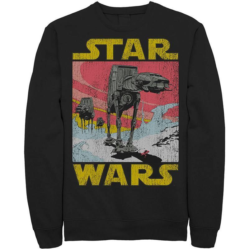 Mens Star Wars At-AT Retro Poster Sweatshirt Product Image