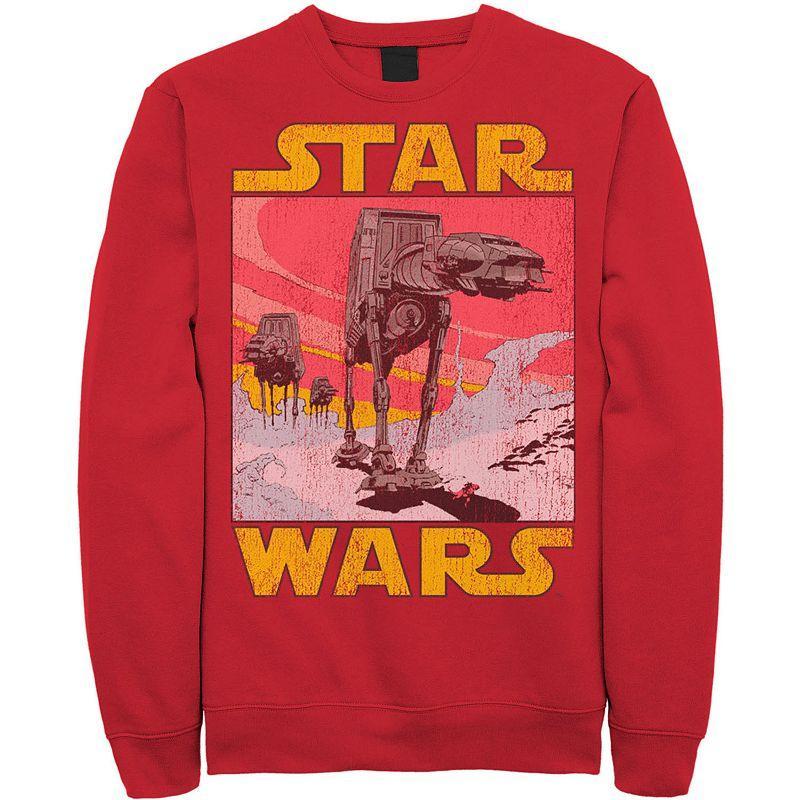 Mens Star Wars At-AT Retro Poster Sweatshirt Product Image