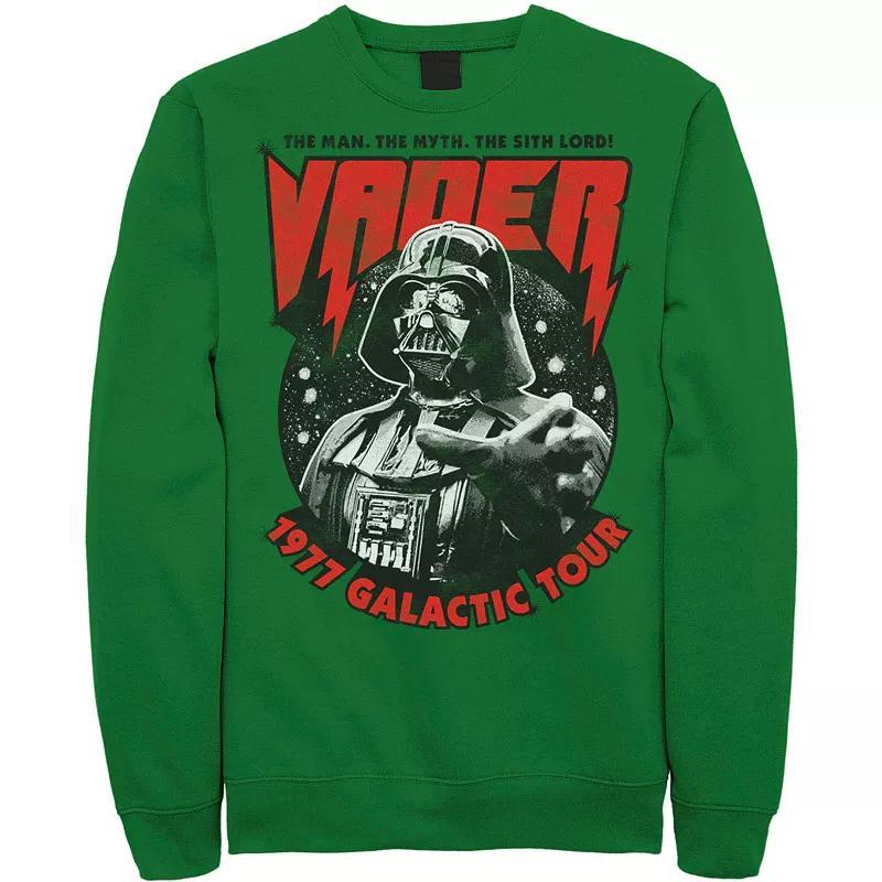 Mens Star Wars Vader 1977 Galactic Tour Metal Poster Sweatshirt Grey Heather Product Image