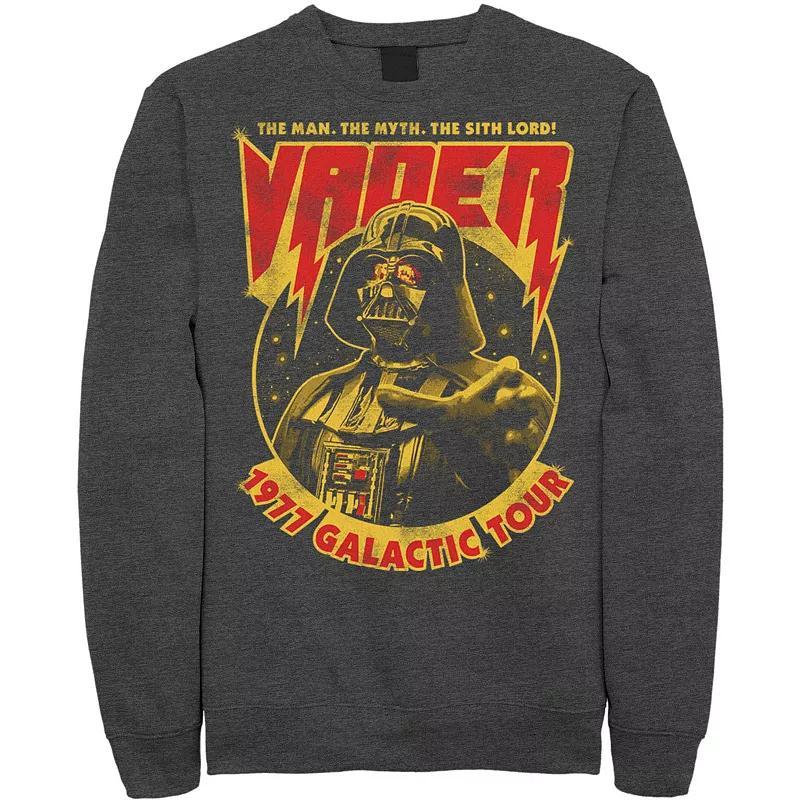 Mens Star Wars Vader 1977 Galactic Tour Metal Poster Sweatshirt Grey Heather Product Image