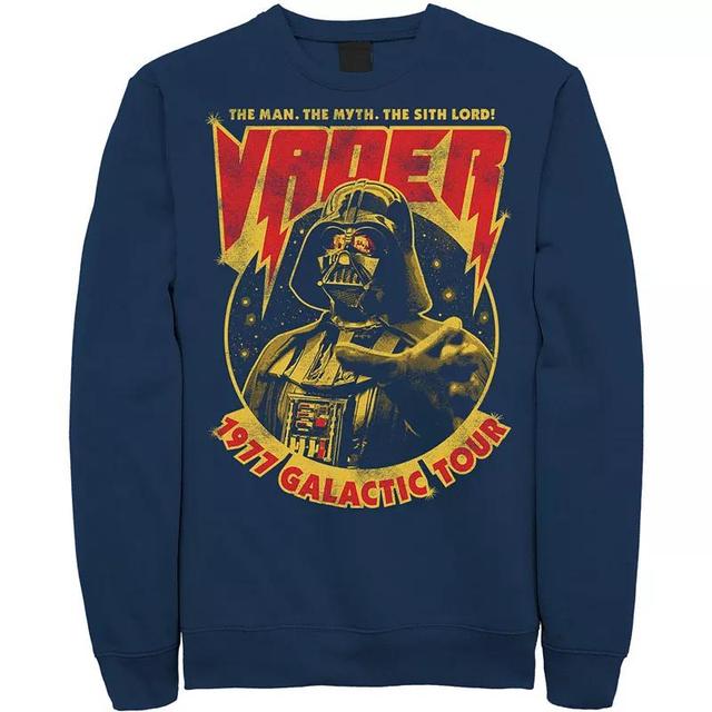 Mens Star Wars Vader 1977 Galactic Tour Metal Poster Sweatshirt Blue Product Image