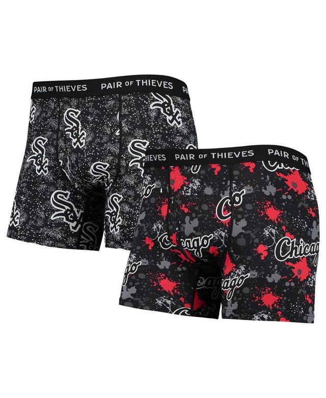 Mens Pair of Thieves Black Chicago White Sox Super Fit 2-Pack Boxer Briefs Set Product Image