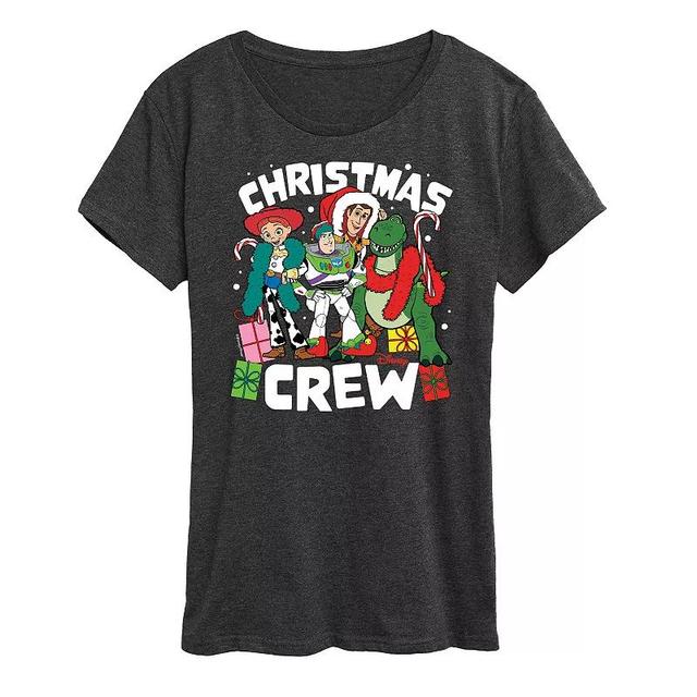 Disney / Pixars Toy Story Womens Christmas Crew Graphic Tee, Girls Heather Grey Product Image