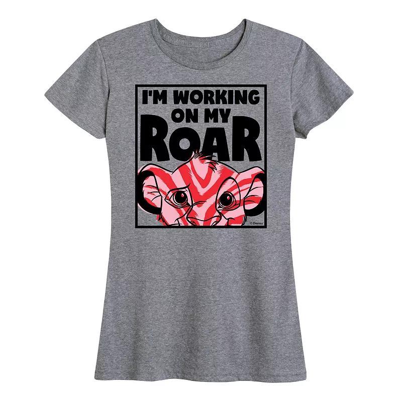 Disneys Lion King Simba Womens Im Working On My Roar Graphic Tee Product Image