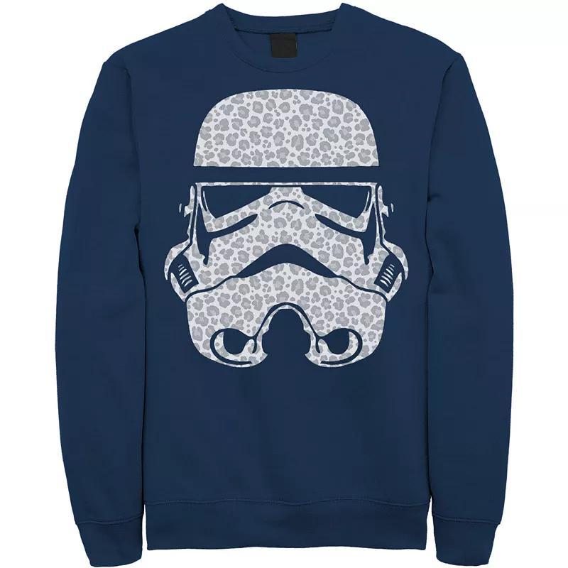 Mens Star Wars Stormtrooper Helmet Cheetah Fill Sweatshirt Blue Product Image