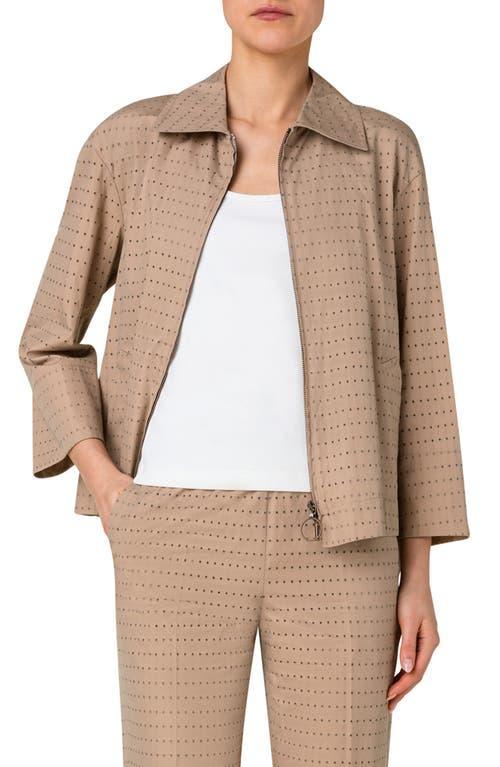 Akris punto Pin Pot Perforated Cotton Poplin Jacket Product Image