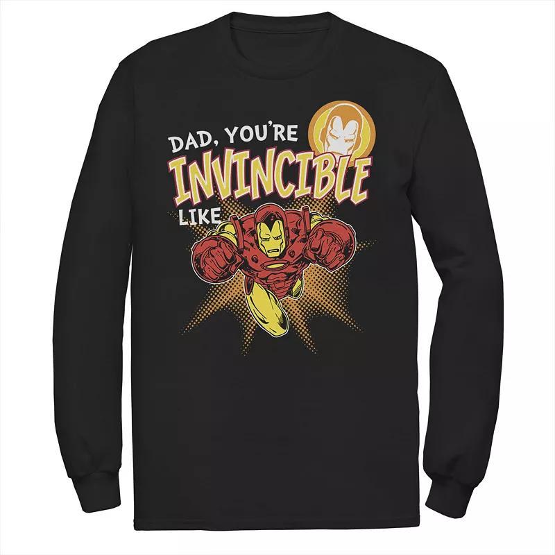 Mens Marvel Iron Man Invincible Dad Fathers Day Tee Product Image