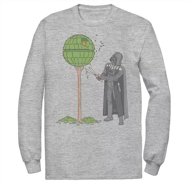 Mens Star Wars Darth Vader Death Star Topiary Tee Athletic Grey Product Image