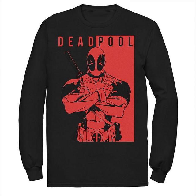 Mens Deadpool Split Tee Black Product Image