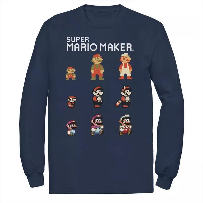 Big & Tall Nintendo Mario Character Evolution Tee, Mens Blue Product Image