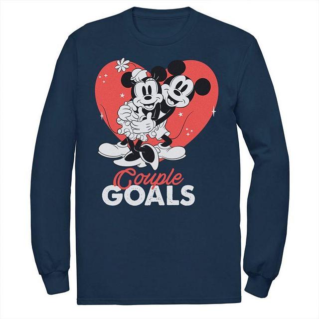 Mens Disney Mickey & Minnie Mouse Couple Goals Tee Blue Product Image