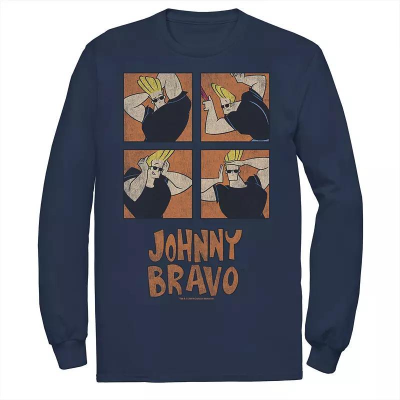 Mens Cartoon Network Johnny Bravo Box Up Hairdo Tee Blue Product Image