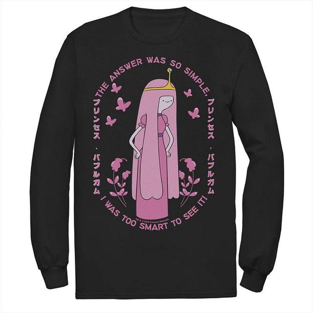 Mens Adventure Time Princess Bubblegum Quote Kanji Portrait Long Sleeve Tee Product Image