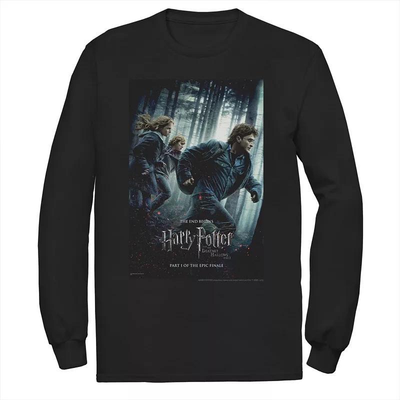 Mens Harry Potter Deathly Hallows Group Shot Poster Long Sleeve Graphic Tee Product Image