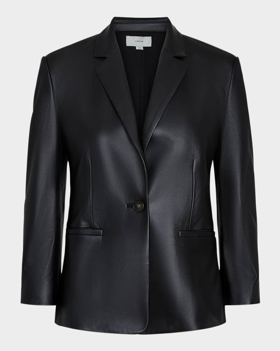 Shrunken Leather Blazer Product Image