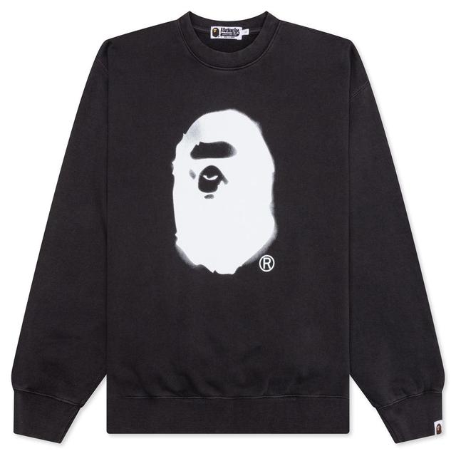 Spray Ape Head Crewneck - Black Male Product Image