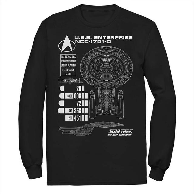 Mens Star Trek Next Generation Enterprise Chart Tee Product Image