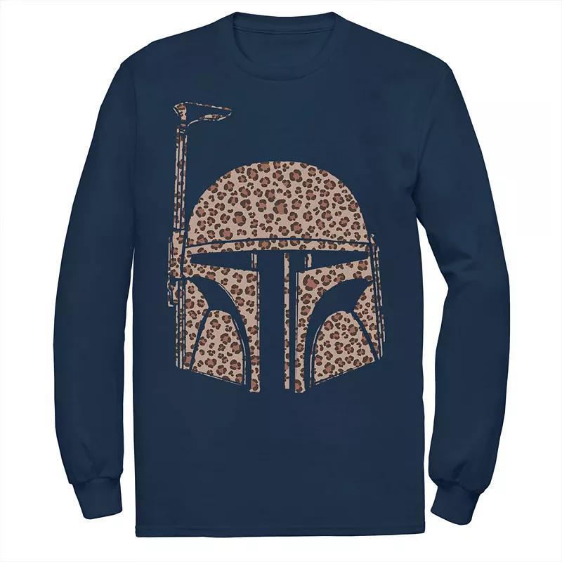 Mens Star Wars Boba Fett Helmet Cheetah Print Fill Tee Product Image