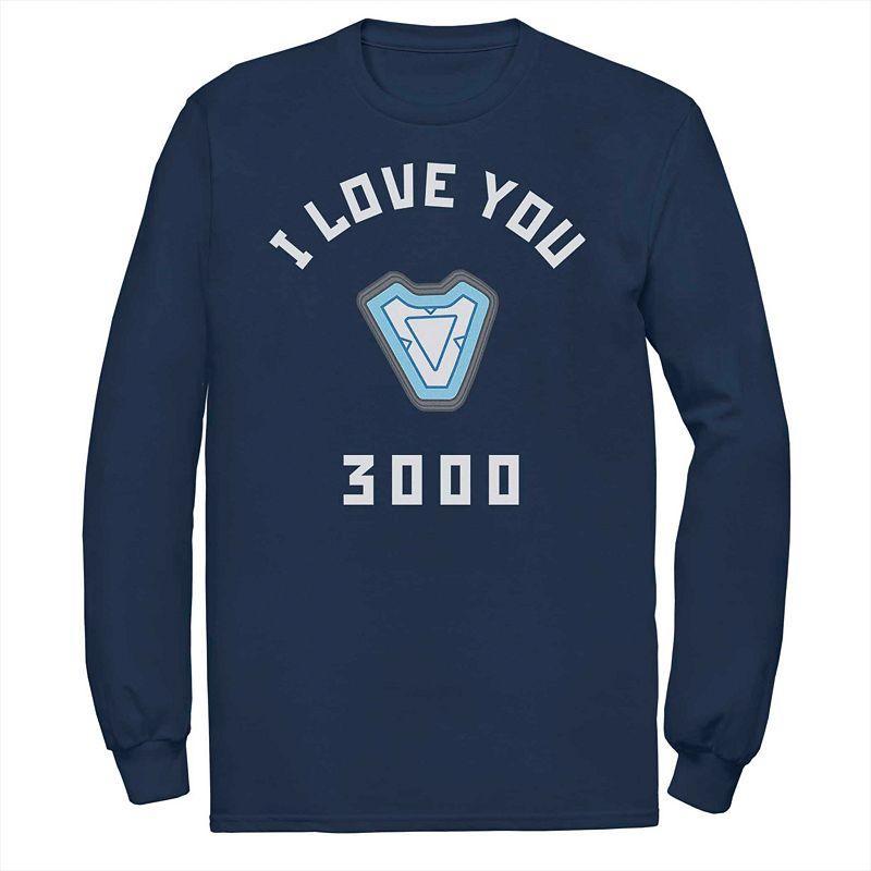 Mens Marvel I Love You, 3000 Tee Blue Product Image