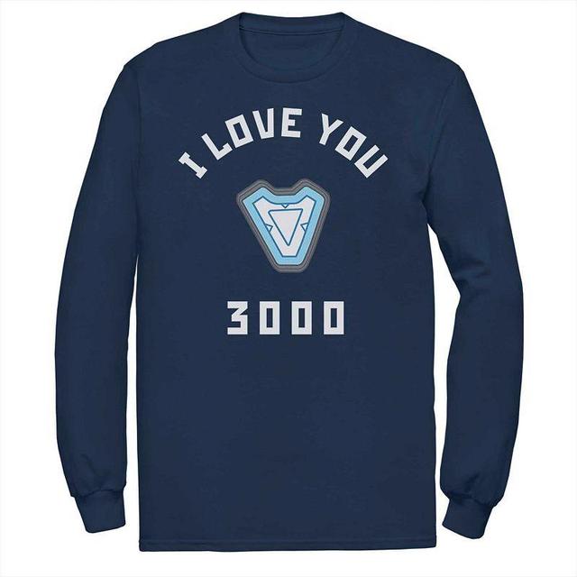 Marvel Mens Avengers Endgame Core Reactor I Love You 3000, Long Sleeve T-shirt Product Image