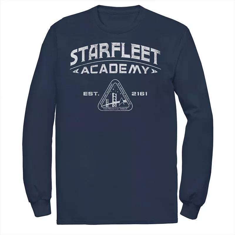 Mens Star Trek Starfleet Academy 2161 Vintage Tee Blue Product Image