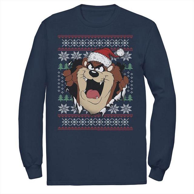 Mens Looney Tunes Taz Ugly Long Sleeve T-shirt Product Image