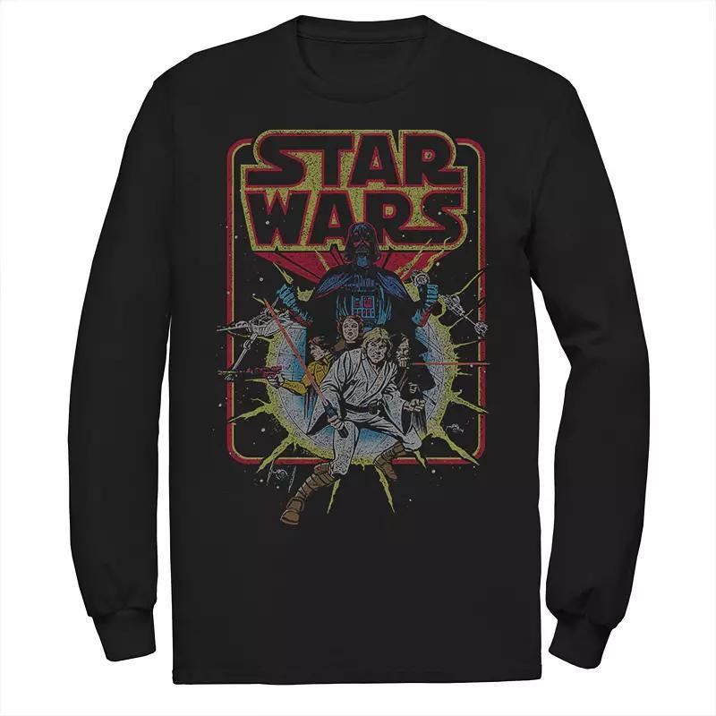 Disneys Star Wars Mens Old School Comic Cover Fleece Product Image