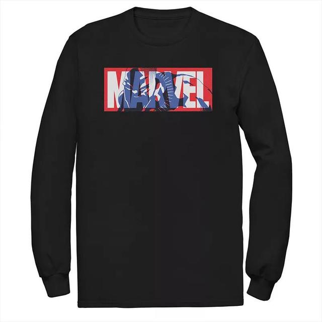 Big & Tall Marvel Classic Logo Panther Fill Tee, Mens Product Image