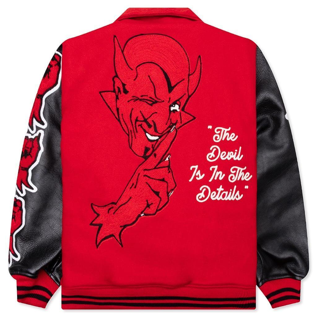 Saint Michael Devil Varsity Jacket - Red Male Product Image