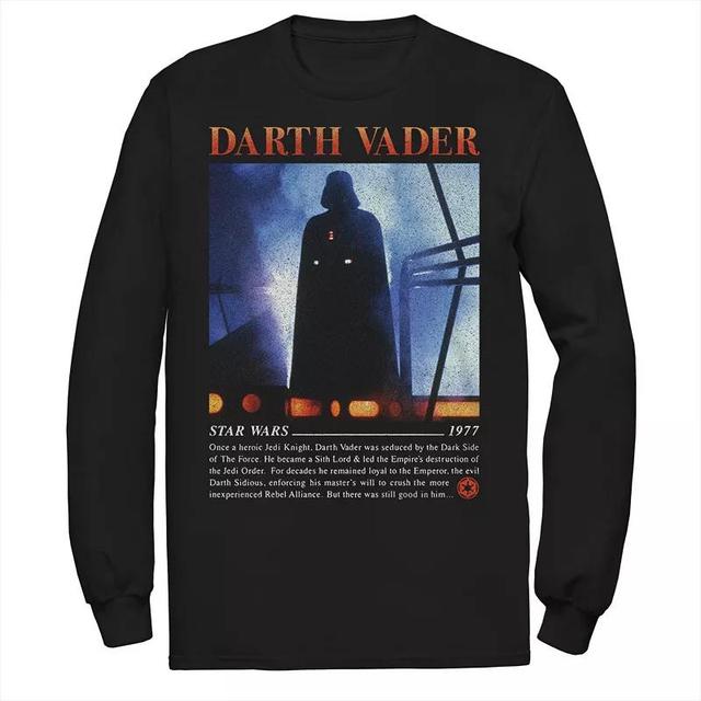 Mens Star Wars Darth Vader Movie Poster 1977 Long Sleeve Graphic Tee Product Image