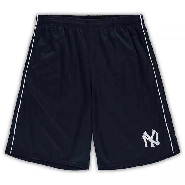 Mens ProfileNavy New York Yankees Big & Tall Mesh Shorts Blue Product Image