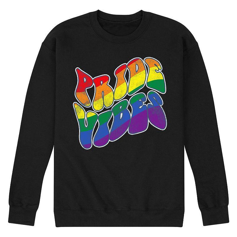 Mens Pride Vibes Fleece Sweatshirt Med Grey Product Image