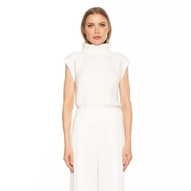 Alexia Admor Womens Jaylani Turtleneck Sweater Vest - Ivory Product Image