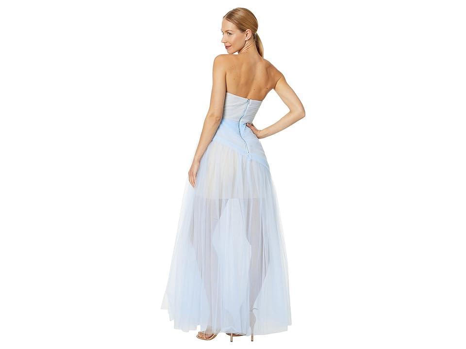 Womens Strapless Tulle Gown Product Image