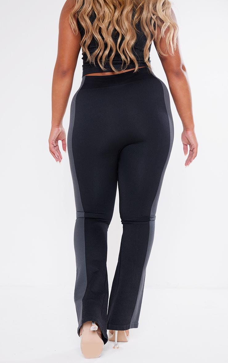 Shape Black Seamless Contrast High Waist Leggings Product Image