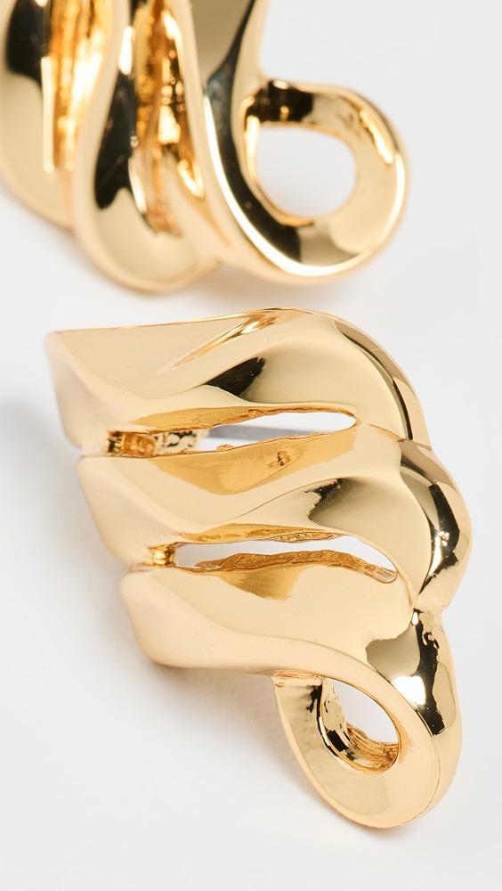 Kenneth Jay Lane Polished Gold Swirl Post Earrings | Shopbop Product Image