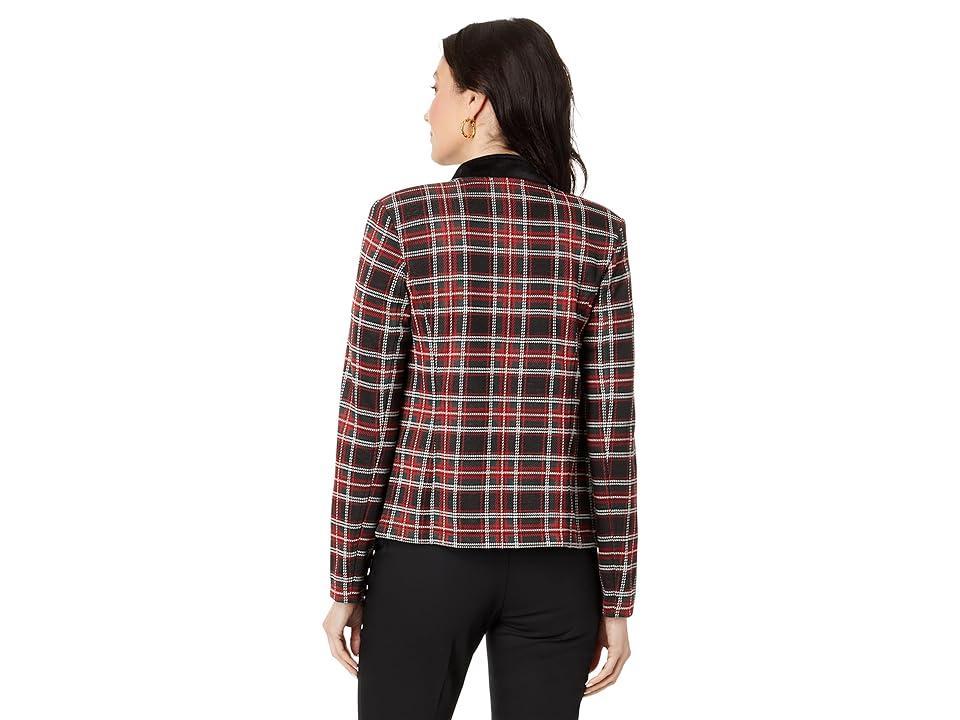 Tommy Hilfiger Womens Long-Sleeve Tartan Band Jacket Product Image