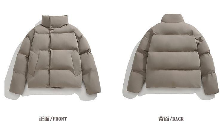 Mock Neck Zip-Up Puffer Jacket Product Image