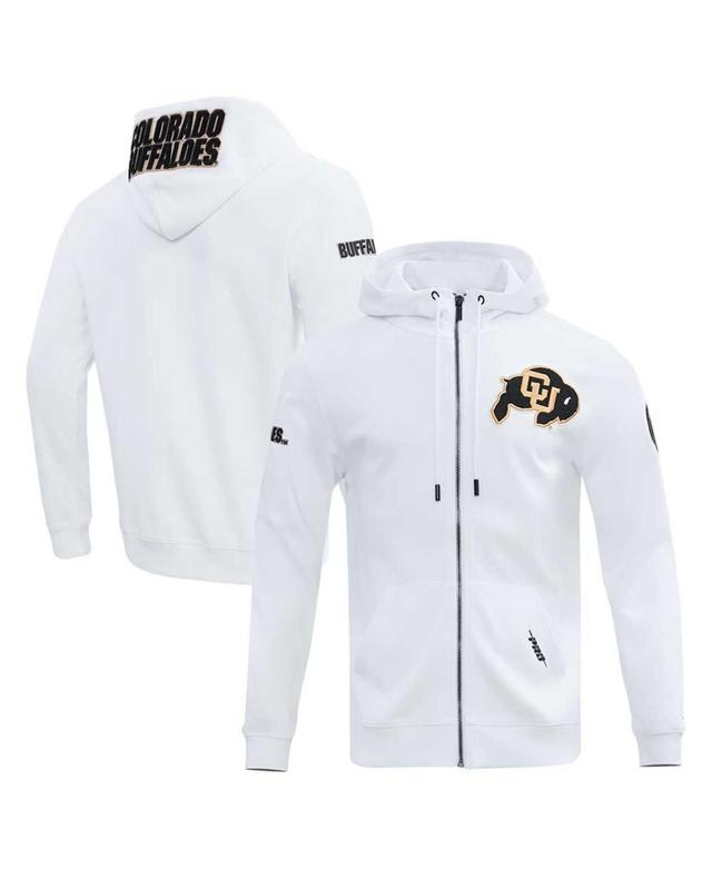 Mens Pro Standard White Colorado Buffaloes Classic Full-Zip Hoodie Product Image