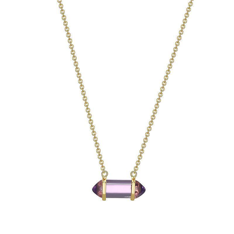 Sarafina Cape Amethyst Bar Necklace, Womens Gold Tone Product Image