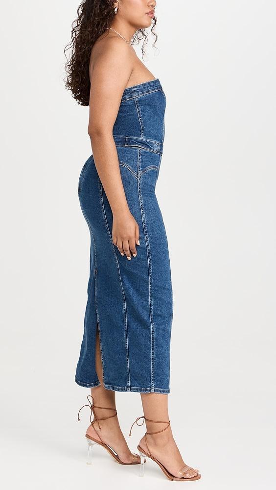 Good American Denim Tube Midi Dress | Shopbop Product Image