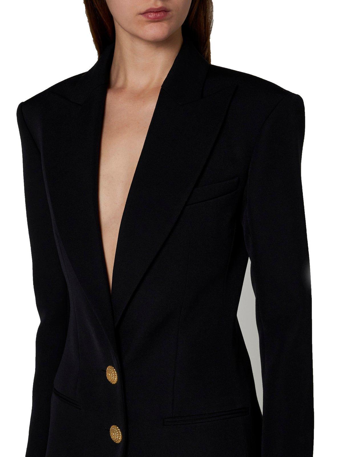 BALMAIN Two-button Fitted Blazer Jacket In Black Product Image