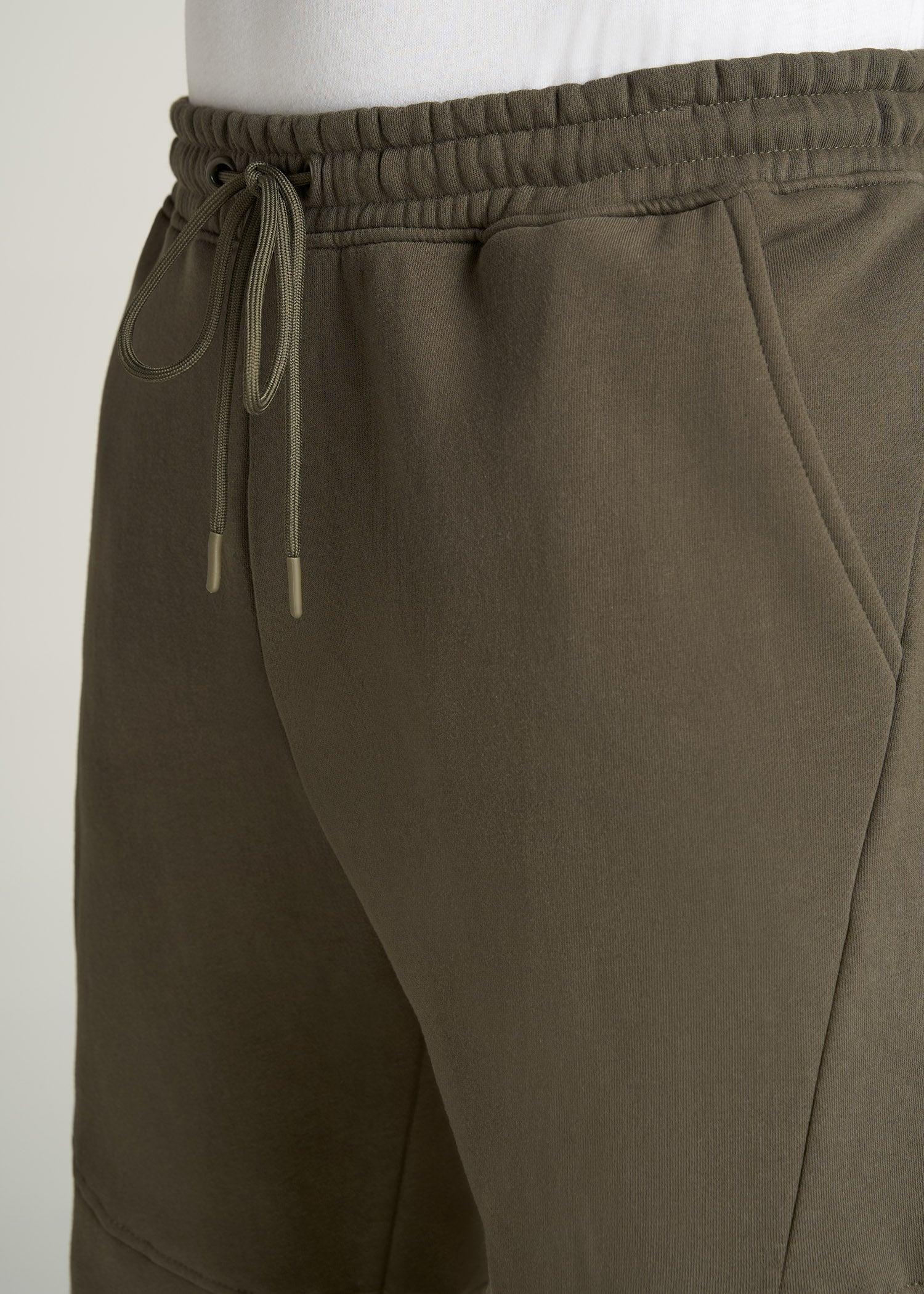 Wearever Fleece Joggers for Tall Men in Camo Green Product Image