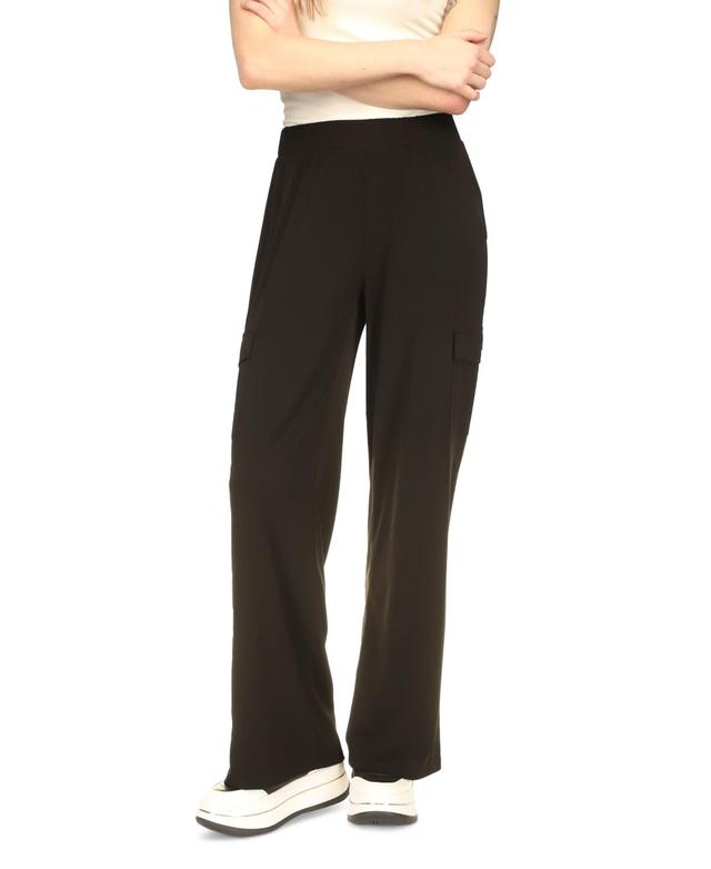 Michael Michael Kors Womens High-Rise Wide-Leg Cargo Pants Product Image