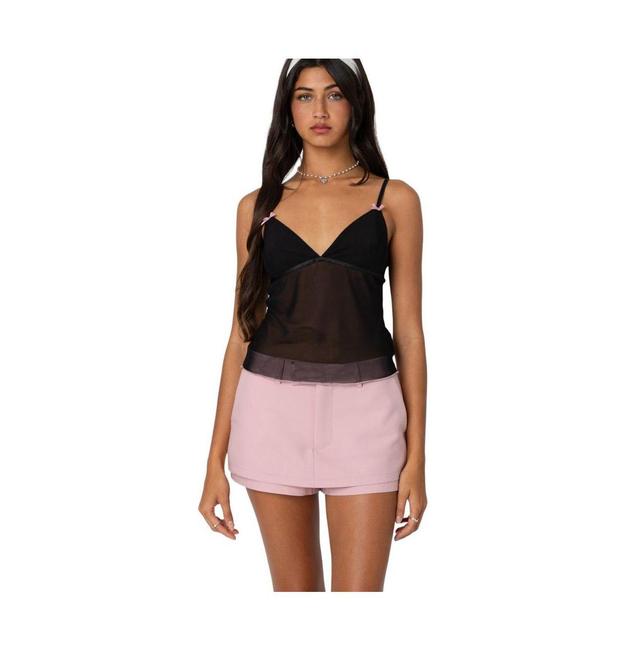 Edikted Womens Harriet Sheer Mesh Top Product Image